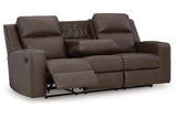 Lavenhorne Umber Reclining Sofa, Loveseat and Recliner by Ashley at Eve Furniture