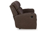Lavenhorne Umber Reclining Sofa, Loveseat and Recliner by Ashley at Eve Furniture