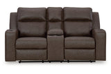 Lavenhorne Umber Reclining Sofa, Loveseat and Recliner by Ashley at Eve Furniture