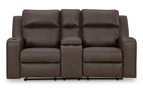 Lavenhorne Umber Reclining Sofa, Loveseat and Recliner by Ashley at Eve Furniture