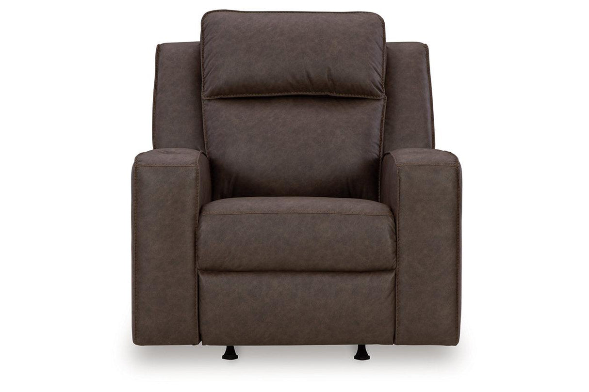Lavenhorne Umber Reclining Sofa, Loveseat and Recliner by Ashley at Eve Furniture