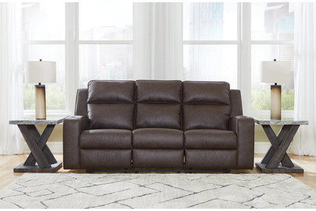 Lavenhorne Umber Reclining Sofa, Loveseat and Recliner by Ashley at Eve Furniture