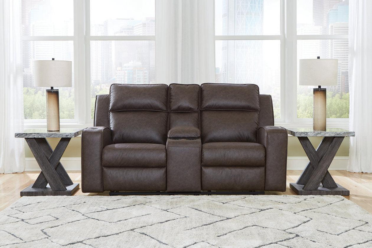 Lavenhorne Umber Reclining Sofa, Loveseat and Recliner by Ashley at Eve Furniture