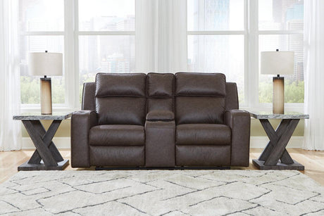 Lavenhorne Umber Reclining Sofa, Loveseat and Recliner by Ashley at Eve Furniture