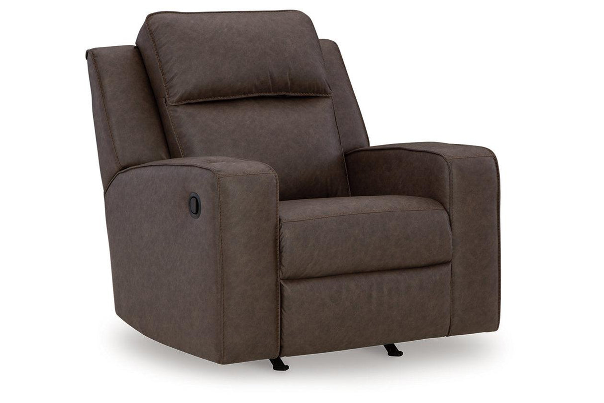 Lavenhorne Umber Reclining Sofa, Loveseat and Recliner by Ashley at Eve Furniture