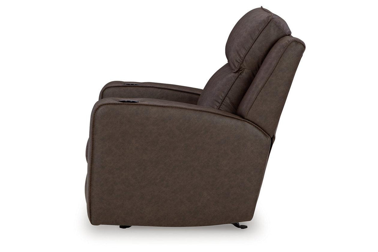 Lavenhorne Umber Reclining Sofa, Loveseat and Recliner by Ashley at Eve Furniture