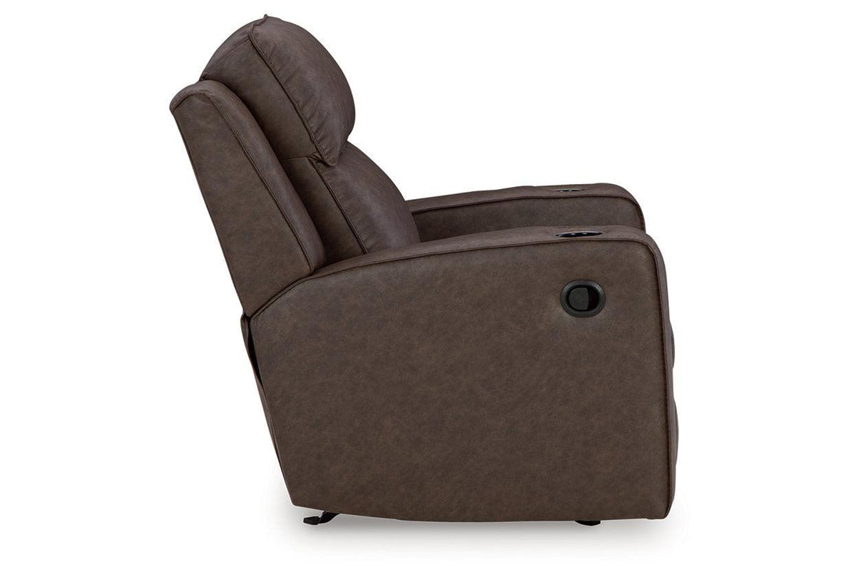 Lavenhorne Umber Reclining Sofa, Loveseat and Recliner by Ashley at Eve Furniture