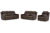 Lavenhorne Umber Reclining Sofa, Loveseat and Recliner by Ashley at Eve Furniture