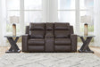 Lavenhorne Granite Manual Reclining Loveseat with Console by Ashley at Eve Furniture