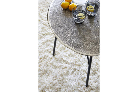 Laverford Chrome/Black End Table by Ashley at Eve Furniture