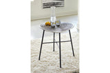 Laverford Chrome/Black End Table by Ashley at Eve Furniture