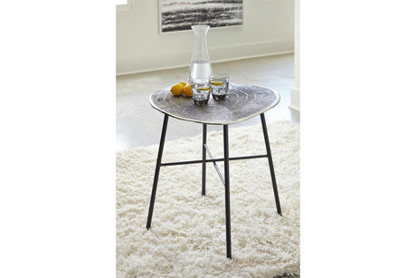 Laverford Chrome/Black End Table by Ashley at Eve Furniture