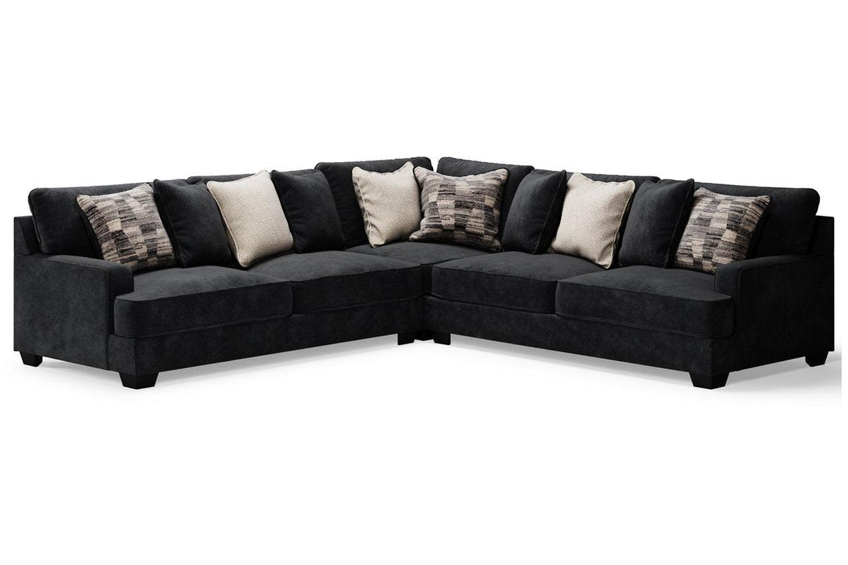 Lavernett Charcoal 3-Piece Sectional by Ashley at Eve Furniture