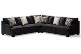 Lavernett Charcoal 3-Piece Sectional by Ashley at Eve Furniture