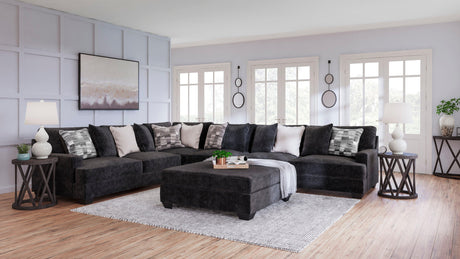 Lavernett Charcoal 4-Piece Sectional by Ashley at Eve Furniture
