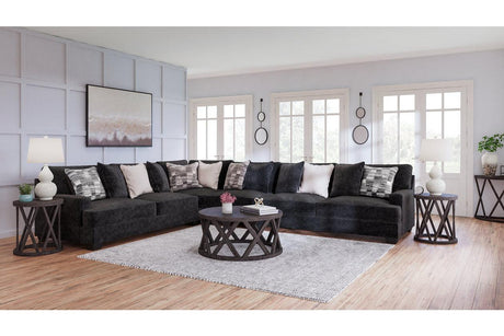 Lavernett Charcoal 4-Piece Sectional by Ashley at Eve Furniture