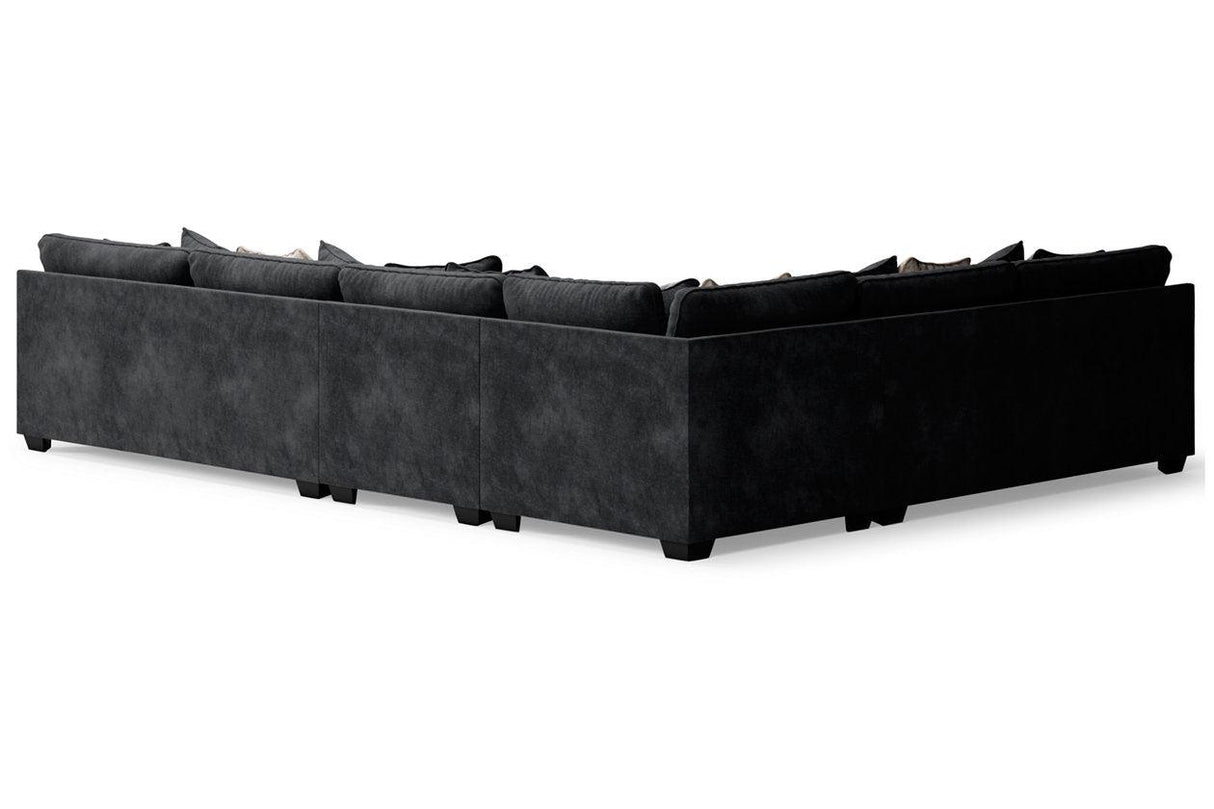 Lavernett Charcoal 4-Piece Sectional by Ashley at Eve Furniture