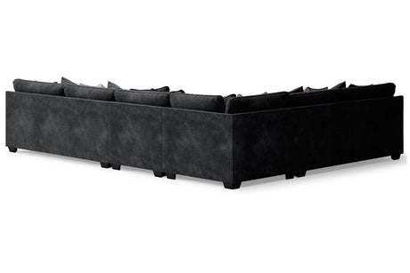 Lavernett Charcoal 4-Piece Sectional by Ashley at Eve Furniture