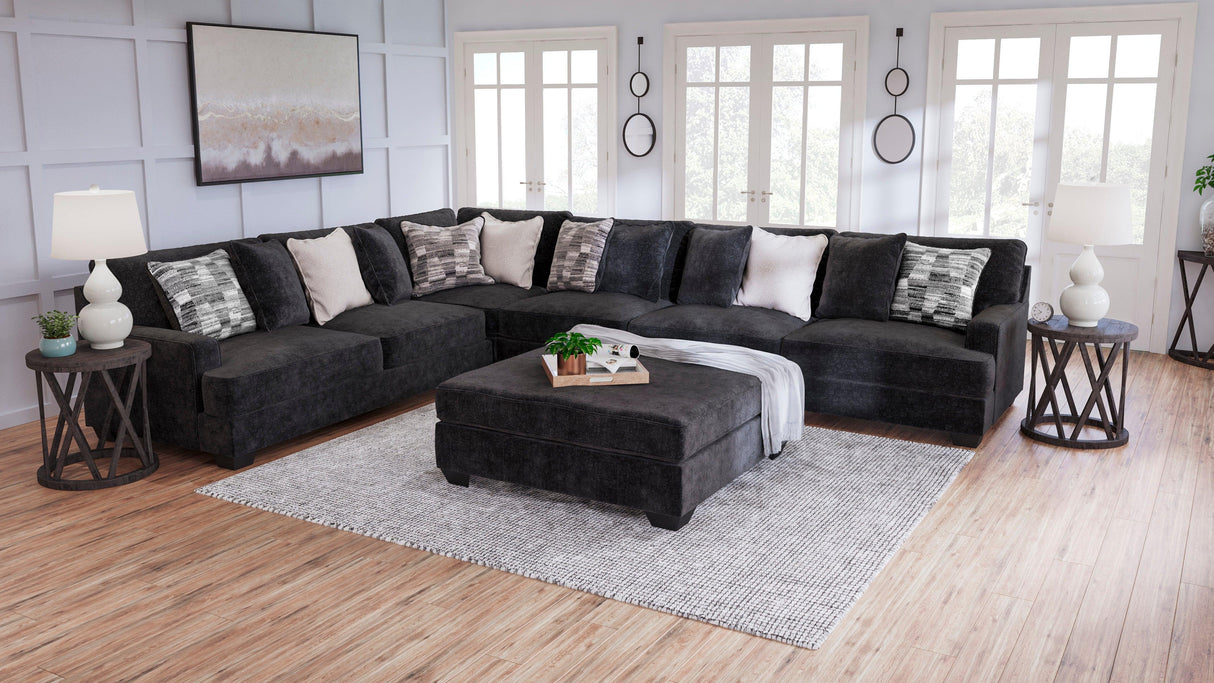 Lavernett Charcoal 4-Piece Sectional by Ashley at Eve Furniture