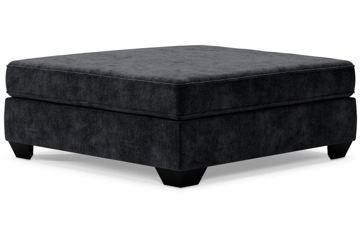 Lavernett Charcoal Oversized Accent Ottoman by Ashley at Eve Furniture