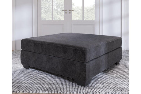 Lavernett Charcoal Oversized Accent Ottoman by Ashley at Eve Furniture