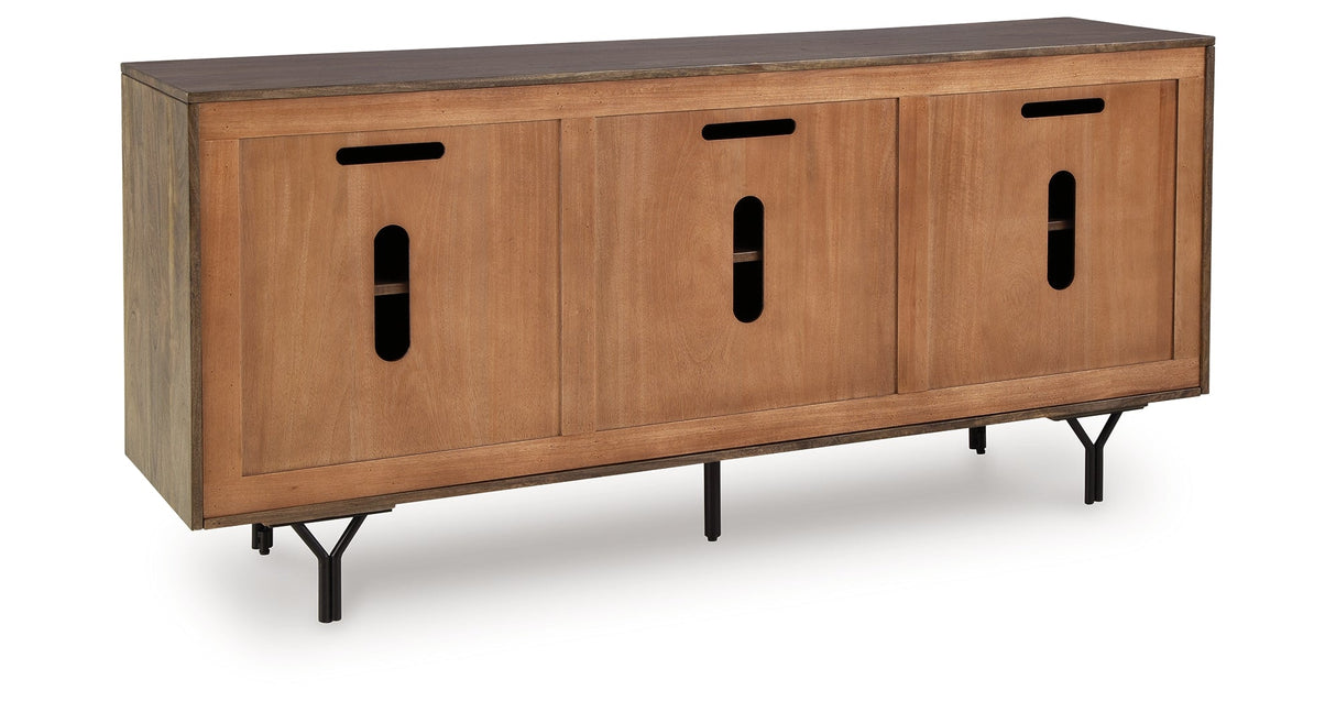 Lavinmont Multi Brown Accent Cabinet by ASHLEY FURNITURE at Eve Furniture