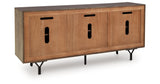Lavinmont Multi Brown Accent Cabinet by ASHLEY FURNITURE at Eve Furniture