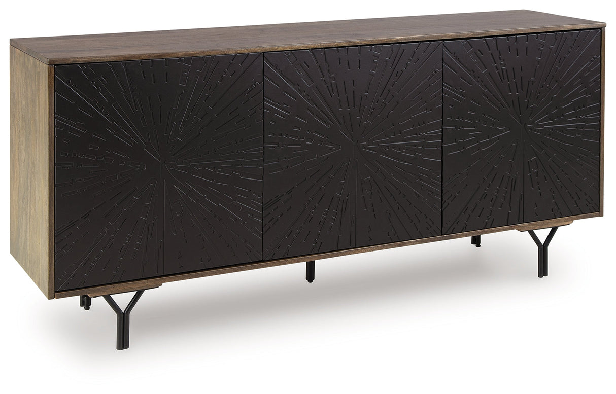 Lavinmont Multi Brown Accent Cabinet by ASHLEY FURNITURE at Eve Furniture