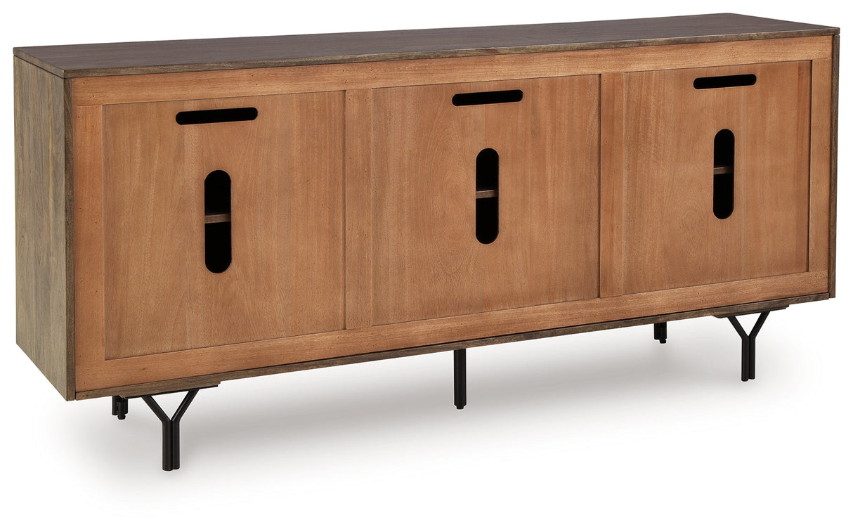 Lavinmont Multi Brown Accent Cabinet by ASHLEY FURNITURE at Eve Furniture