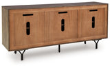 Lavinmont Multi Brown Accent Cabinet by ASHLEY FURNITURE at Eve Furniture