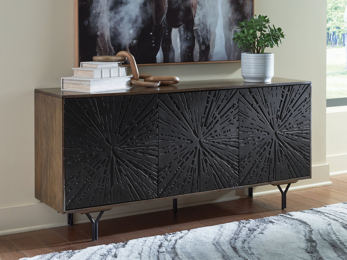 Lavinmont Multi Brown Accent Cabinet by ASHLEY FURNITURE at Eve Furniture