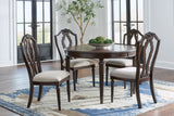 Lavinton Brown Extension Dining Table and 4 Chairs by Ashley at Eve Furniture