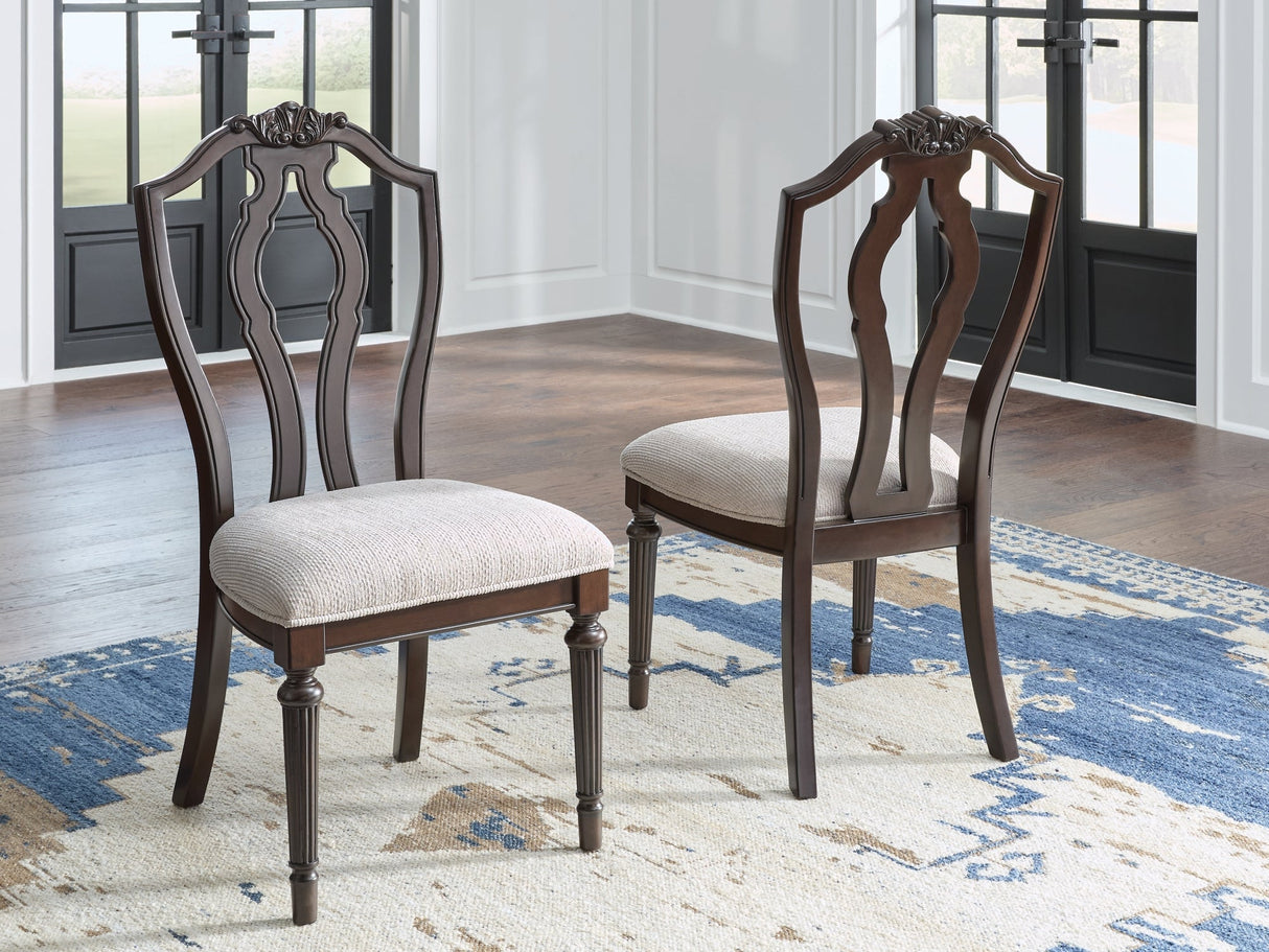 Lavinton Brown Extension Dining Table and 4 Chairs by Ashley at Eve Furniture