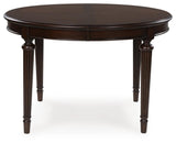 Lavinton Brown Extension Dining Table and 4 Chairs by Ashley at Eve Furniture