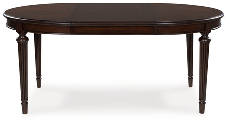 Lavinton Brown Extension Dining Table and 4 Chairs by Ashley at Eve Furniture