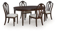 Lavinton Brown Extension Dining Table and 4 Chairs by Ashley at Eve Furniture
