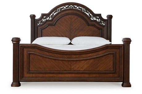 Lavinton Brown King Poster Bed by Ashley at Eve Furniture