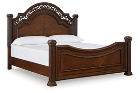 Lavinton Brown King Poster Bed by Ashley at Eve Furniture