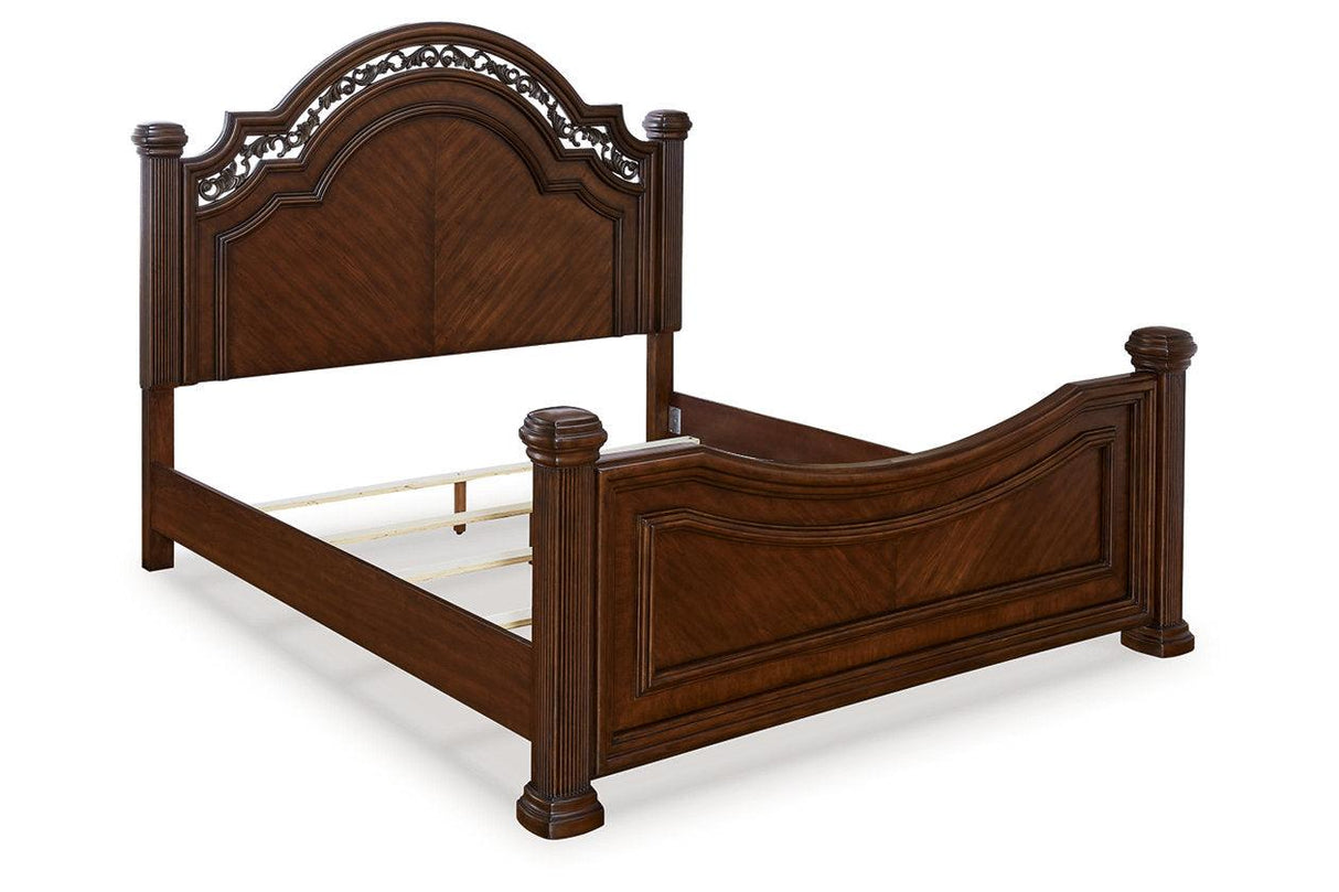 Lavinton Brown Queen Poster Bed by Ashley at Eve Furniture