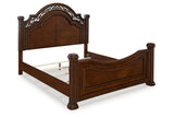 Lavinton Brown California King Poster Bed by Ashley at Eve Furniture