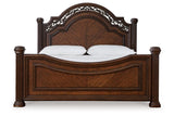 Lavinton Brown California King Poster Bed by Ashley at Eve Furniture