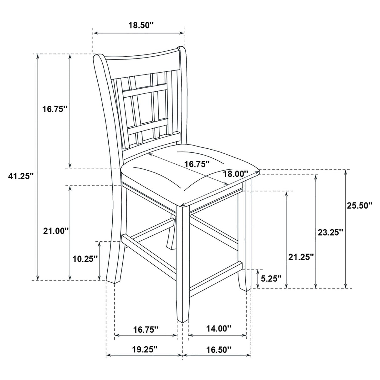 Lavon Espresso/Black 5-Piece Counter Height Dining Set