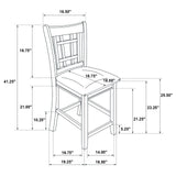 Lavon Espresso/Black 5-Piece Counter Height Dining Set