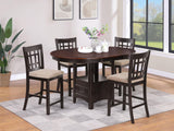 Lavon Light Chestnut/Espresso 5-Piece Counter Height Dining Set