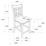 Lavon Light Chestnut/Espresso 5-Piece Counter Height Dining Set