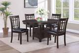 Lavon Espresso/Black 5-Piece Dining Set