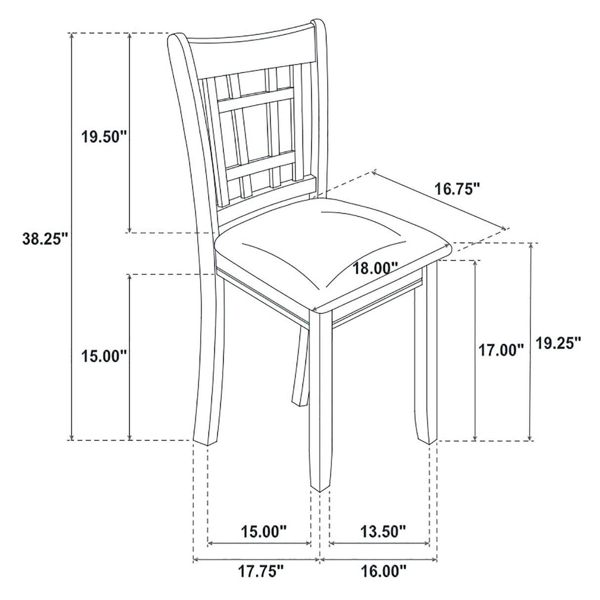 Lavon Espresso/Black 5-Piece Dining Set