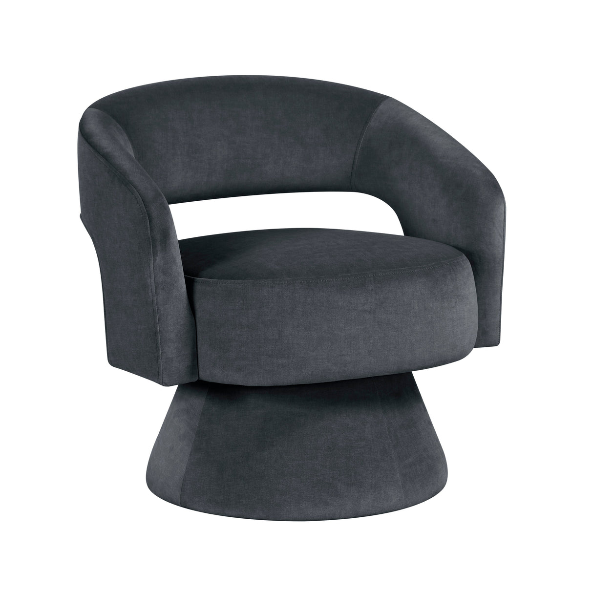 Lavon Dark Gray Swivel Chair by Homelegance at Eve Furniture