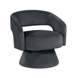 Lavon Dark Gray Swivel Chair by Homelegance at Eve Furniture