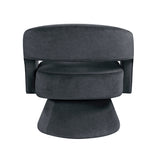 Lavon Dark Gray Swivel Chair by Homelegance at Eve Furniture